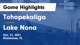 Tohopekaliga  vs Lake Nona  Game Highlights - Oct. 21, 2021