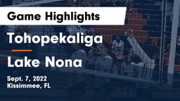 Tohopekaliga  vs Lake Nona  Game Highlights - Sept. 7, 2022