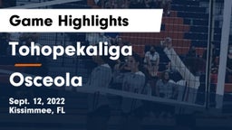Tohopekaliga  vs Osceola  Game Highlights - Sept. 12, 2022