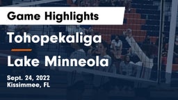 Tohopekaliga  vs Lake Minneola Game Highlights - Sept. 24, 2022