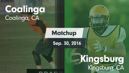 Matchup: Coalinga vs. Kingsburg  2016