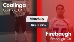 Matchup: Coalinga vs. Firebaugh  2016