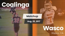 Matchup: Coalinga vs. Wasco  2017