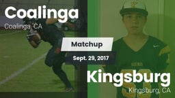 Matchup: Coalinga vs. Kingsburg  2017