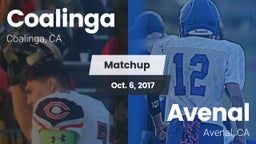 Matchup: Coalinga vs. Avenal  2017