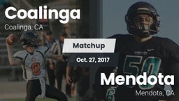 Matchup: Coalinga vs. Mendota  2017