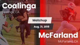 Matchup: Coalinga vs. McFarland  2018