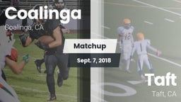 Matchup: Coalinga vs. Taft  2018