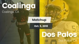 Matchup: Coalinga vs. Dos Palos  2018