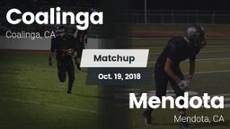 Matchup: Coalinga vs. Mendota  2018