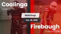 Matchup: Coalinga vs. Firebaugh  2018