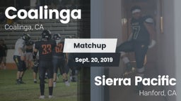Matchup: Coalinga vs. Sierra Pacific  2019