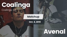 Matchup: Coalinga vs. Avenal  2019