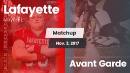 Matchup: Lafayette vs. Avant Garde 2017