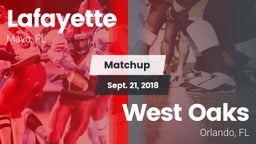 Matchup: Lafayette vs. West Oaks  2018