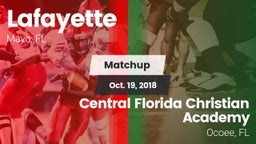 Matchup: Lafayette vs. Central Florida Christian Academy  2018