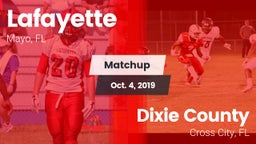 Matchup: Lafayette vs. Dixie County  2019