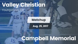 Matchup: Valley Christian vs. Campbell Memorial 2017