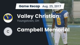 Recap: Valley Christian  vs. Campbell Memorial 2017