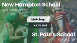 Matchup: New Hampton School vs. St. Paul's School 2019