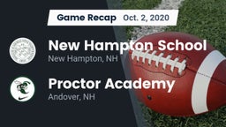 Recap: New Hampton School  vs. Proctor Academy  2020