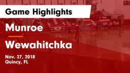 Munroe  vs Wewahitchka  Game Highlights - Nov. 27, 2018