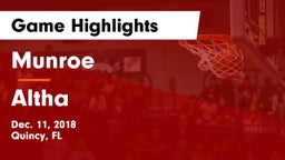 Munroe  vs Altha  Game Highlights - Dec. 11, 2018