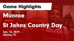 Munroe  vs St Johns Country Day Game Highlights - Jan. 15, 2019