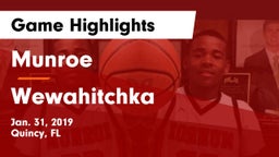 Munroe  vs Wewahitchka  Game Highlights - Jan. 31, 2019