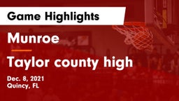 Munroe  vs Taylor county high Game Highlights - Dec. 8, 2021