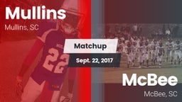Matchup: Mullins vs. McBee  2017