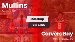 Matchup: Mullins vs. Carvers Bay  2017