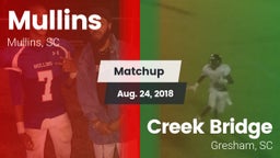 Matchup: Mullins vs. Creek Bridge  2018