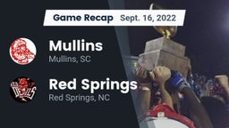 Recap: Mullins  vs. Red Springs  2022