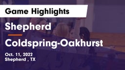 Shepherd  vs Coldspring-Oakhurst  Game Highlights - Oct. 11, 2022