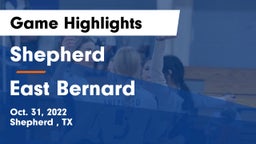 Shepherd  vs East Bernard Game Highlights - Oct. 31, 2022