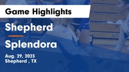 Shepherd  vs Splendora Game Highlights - Aug. 29, 2023