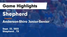 Shepherd  vs Anderson-Shiro Junior-Senior  Game Highlights - Sept. 22, 2023