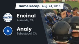 Recap: Encinal  vs. Analy  2018