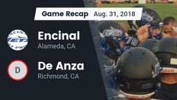 Recap: Encinal  vs. De Anza  2018