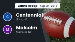 Recap: Centennial  vs. Malcolm  2018