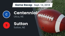Recap: Centennial  vs. Sutton  2018