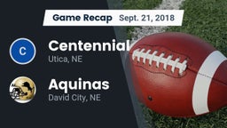 Recap: Centennial  vs. Aquinas  2018