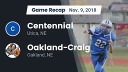 Recap: Centennial  vs. Oakland-Craig  2018
