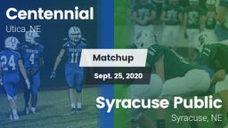 Matchup: Centennial vs. Syracuse Public  2020