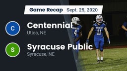 Recap: Centennial  vs. Syracuse Public  2020