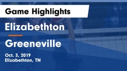 Elizabethton  vs Greeneville  Game Highlights - Oct. 3, 2019