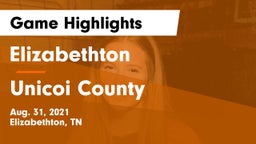 Elizabethton  vs Unicoi County  Game Highlights - Aug. 31, 2021