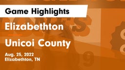 Elizabethton  vs Unicoi County  Game Highlights - Aug. 25, 2022