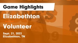 Elizabethton  vs Volunteer  Game Highlights - Sept. 21, 2022